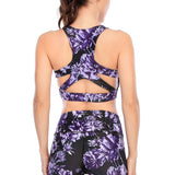 Yoga pants printed top yoga clothes vest for women