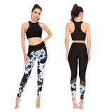 Exercise yoga clothes tight vest print yoga pants