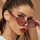 Oval frame sun-proof women's sunglasses