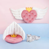 Angel wing love cat sleeping mat cat bed four seasons universal lovely cat nest mat cat villa human PET dual purpose