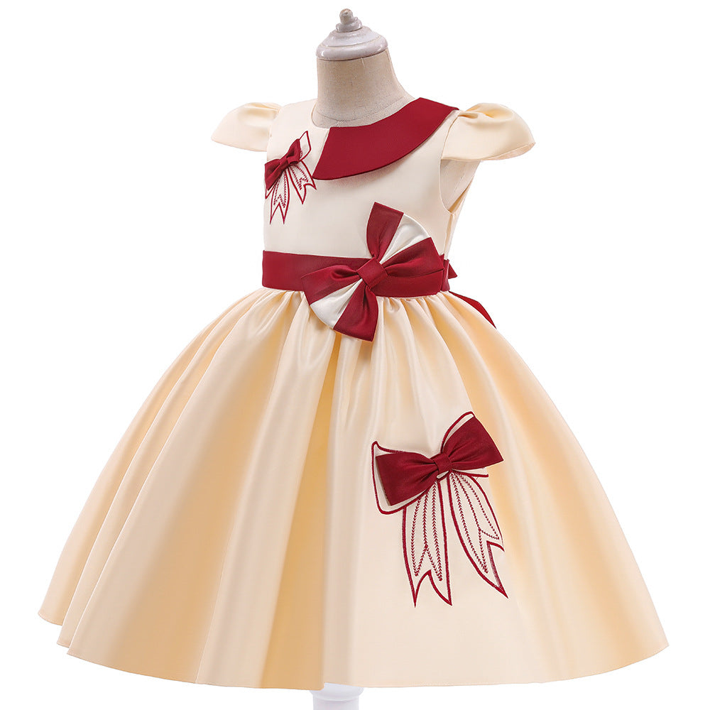New Princess Skirt Forged Large Bow Girl Dress