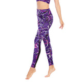 Printed yoga clothes  Pants with pockets bra vest top