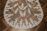 Lace long tail bridal veil
