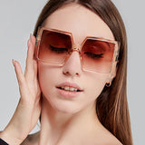 New women's sunglasses square sun-shade glasses