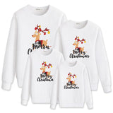Cartoon elk Christmas parent-child sweater