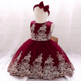 European And American New Girls Dress Bowknot Lace Gauze Pompous Dress Runway Dress