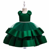 New European And American Princess Dress Girl Dress Birthday Catwalk Show Piano Performance Dress Pompous Gauze Children's Dress