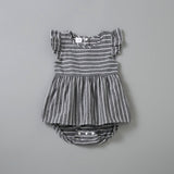 Parent-child striped spaghetti straps jumpsuit For Mom And Me