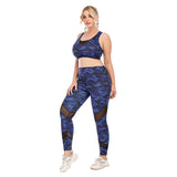 Plus size yoga clothes women's tight bra running workout pants