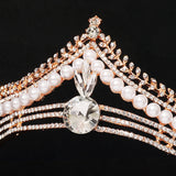 Vintage court style bridal luxury rhinestone pearl tiara