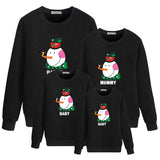 Cartoon snowman Christmas parent-child sweater