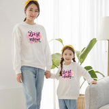 White parent-child outfit home casual sweater For Mom And Me