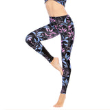 Printed leggings top vest fitness yoga clothes