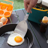Outdoor portable and versatile stainless steel meal spoon picnic spatula