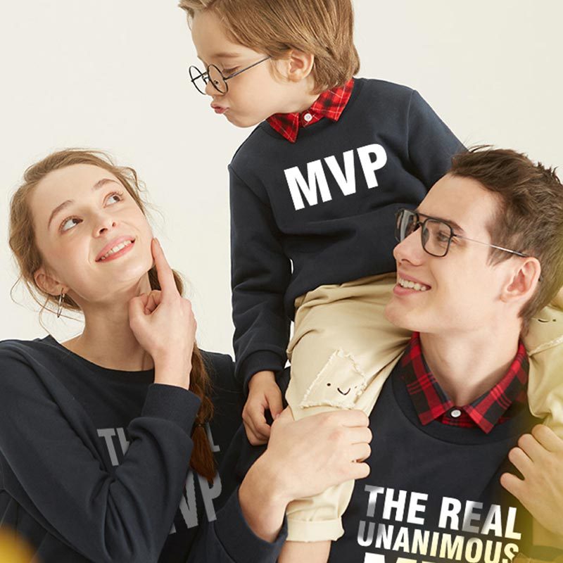 Family Matching simple long sleeve sweater