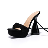 Women's square toe chunky heel sandals