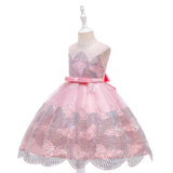 New Princess Dress Children's Dress Sequined Butterfly Embroidered Pompous Dress Runway Dress Flower Child Dress