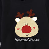 Casual cartoon pattern Christmas family parent-child outfit