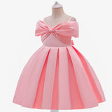 New Children's Dress Skirt Forged Cloth Shoulder Girl's Dress Princess Piano Performance Dress