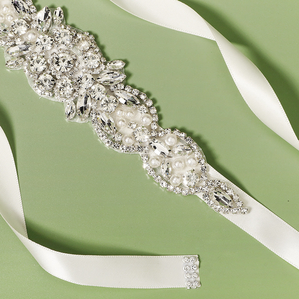 Handmade Pearl Rhinestone bridal belt