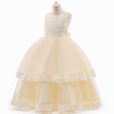 New Girl's Dress Floor-Length Dress Multi-Layer Mesh Pompous Princess Dress