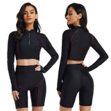 Women's surfing suit long-sleeved sunscreen swimsuit