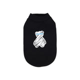 Autumn and winter new dog clothes pet clothes striped sleeve stitching bottomed shirt small dog pet clothes
