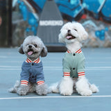 Dog clothes autumn/winter thick cat cotton-padded suit Teddy law bucket four legs