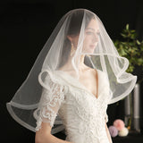 Bridal double layer veil wedding accessories