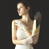 Bridal bow tulle gloves