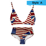 New bikini sexy swimsuit American Independence Day printing