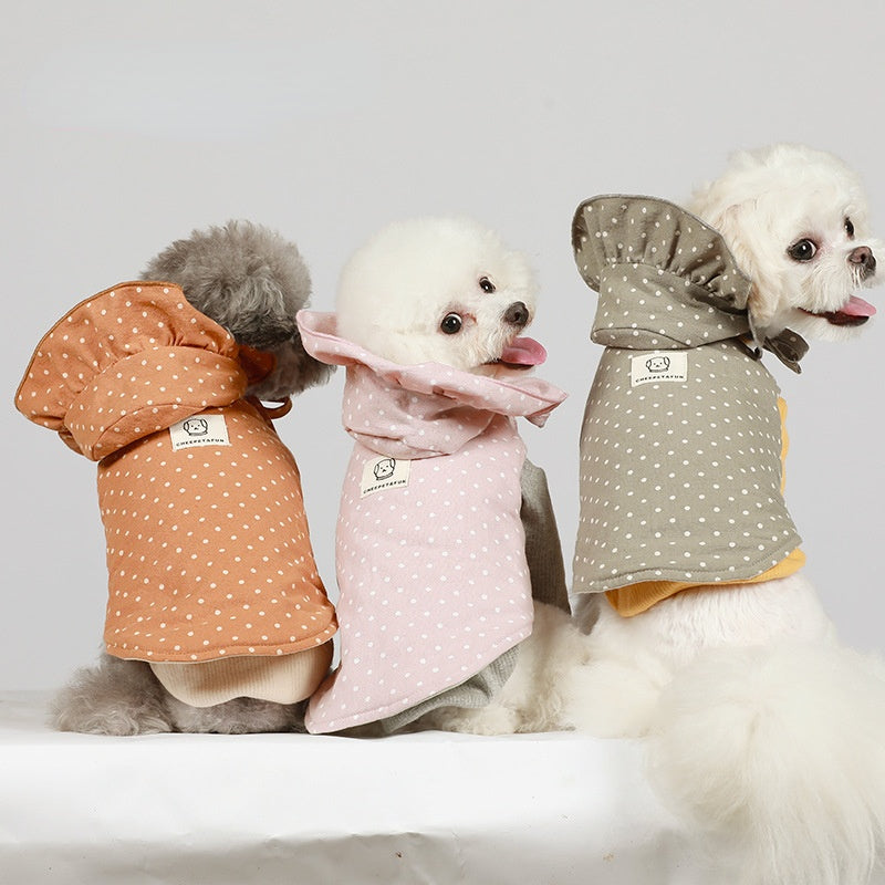 Autumn and winter pet clothes Pet clothes Cat clothes sleeveless waistcoat on both sides