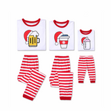 Family Matching striped parent-child pajamas set