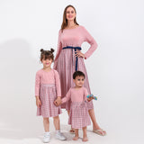 Parent-child pink elegant dress For Mom And Me