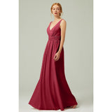 A-Line Floor Length Chiffon Bridesmaid Dress CB0318