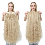 Wig women's one-piece wavy long curly hair
