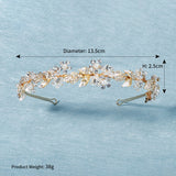 Enamel crystal headband flower headpiece