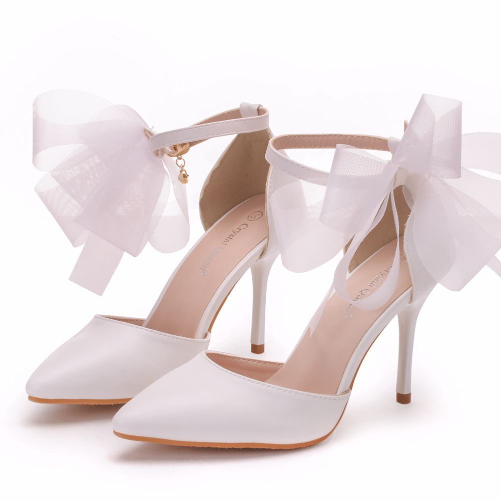 Black/White Strappy Bride Wedding Wedge Butterfly Heel  Sandals,LF51801BK36,5US,Black | Wish