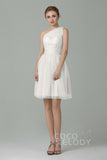 A-Line Short-Mini Tulle Bridesmaid Dress