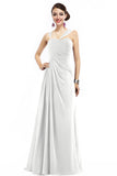 Sheath Floor Length Chiffon Bridesmaid Dress