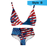 New bikini sexy swimsuit American Independence Day printing