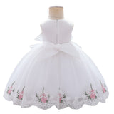 New Children's Dress Sleeveless Peaded Gauze Pompous Skirt Flower Piano Performance Dress Girl's Dress