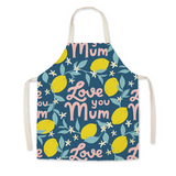 Linen parent-child cartoon apron oil-proof