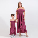 Women's suspender dress parent-child dress For Mom And Me