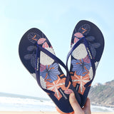 Women's printed slippers casual beach slippers