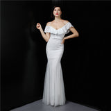 New Style Short Sleeve Evening Dress Women Sequin Prom Dress Plus Size Dress