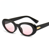 Oval frame sun-proof women's sunglasses