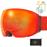 Riding magnetic goggles double-layer protection can be put into glasses