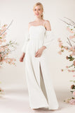 Trumpet Sweep-Brush Train Chiffon Bridesmaid Dress