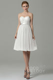 A-Line Knee Length Chiffon Bridesmaid Dress